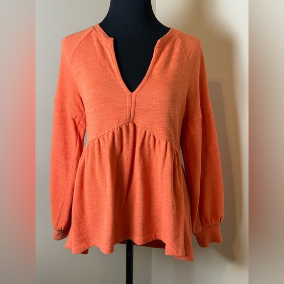Anthropologie Terry cloth v neck top size XXS - Picture 1 of 8